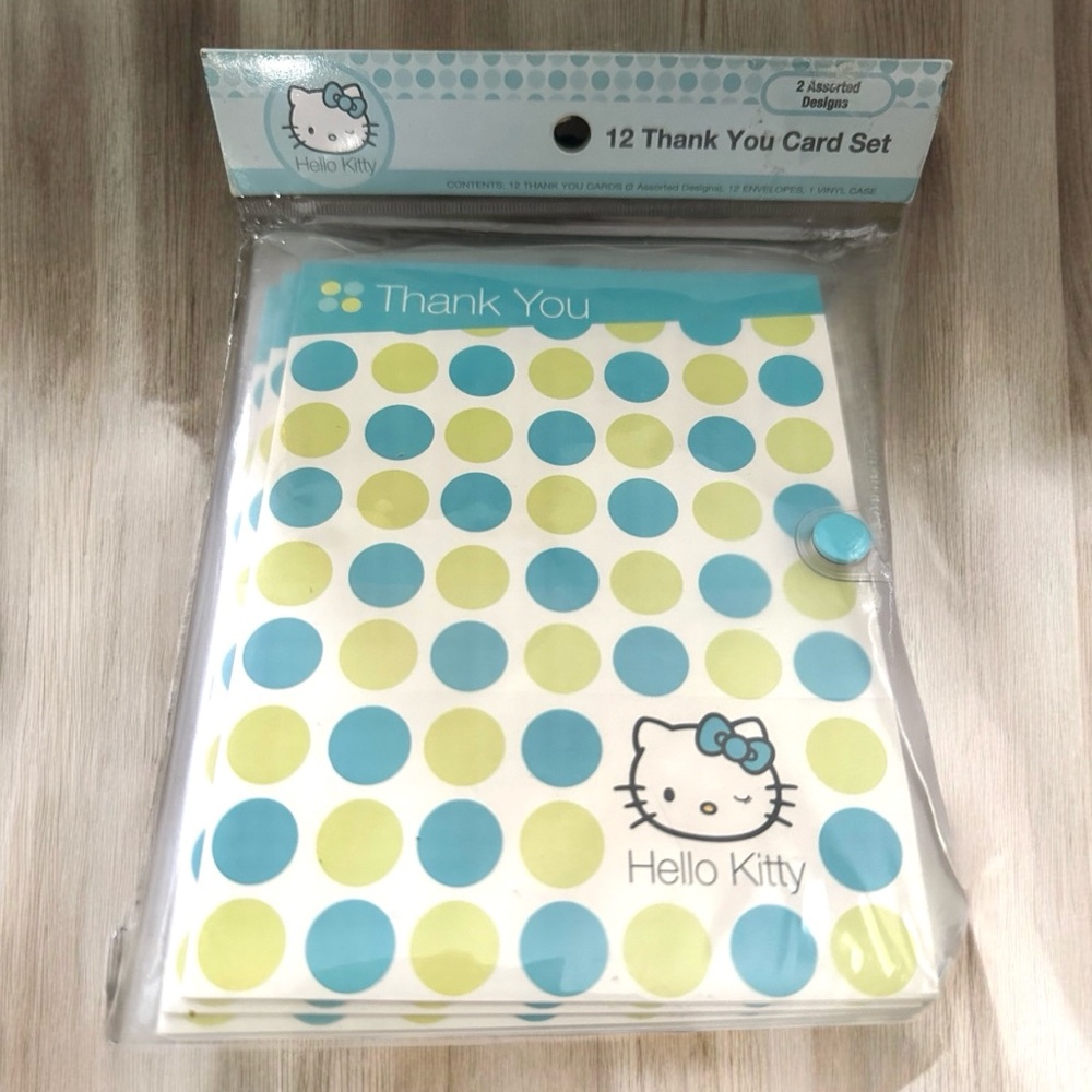 NIP Vintage‎ Hello Kitty Thank you Card Vinyl Case Set